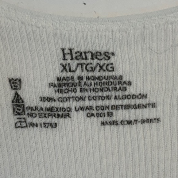 HANES TANK TOP (WIFE BEATER) SIZE XL NWOT - Picture 4 of 8